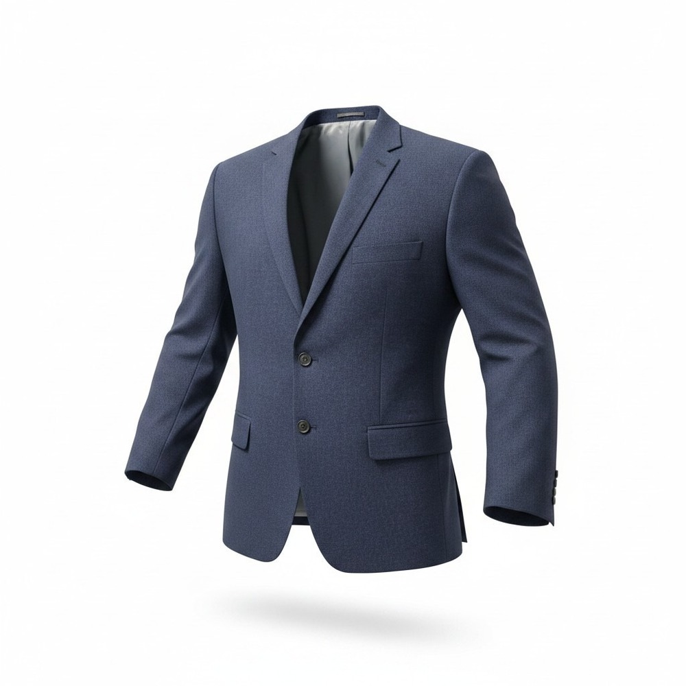 Haggar Blazer Mens‎ 46R Navy Blue Excellent Tailored Fit Two Button Sport Coat